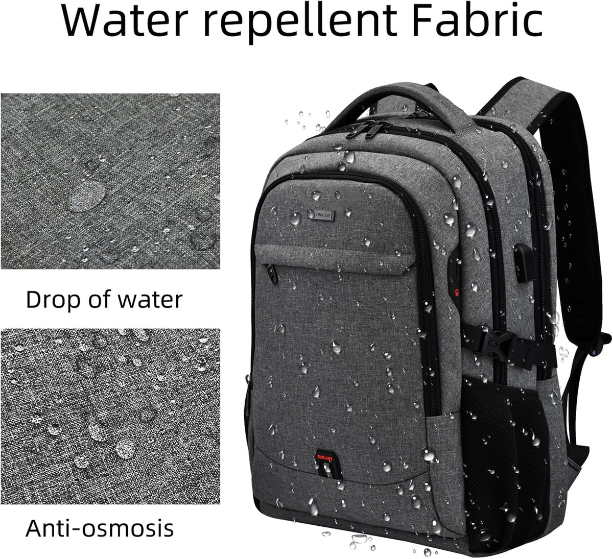 Waterproof Laptop Backpack with USB Charging Port and Organized Compartments for Daily Work and Travel 33-43cm | Sansoti