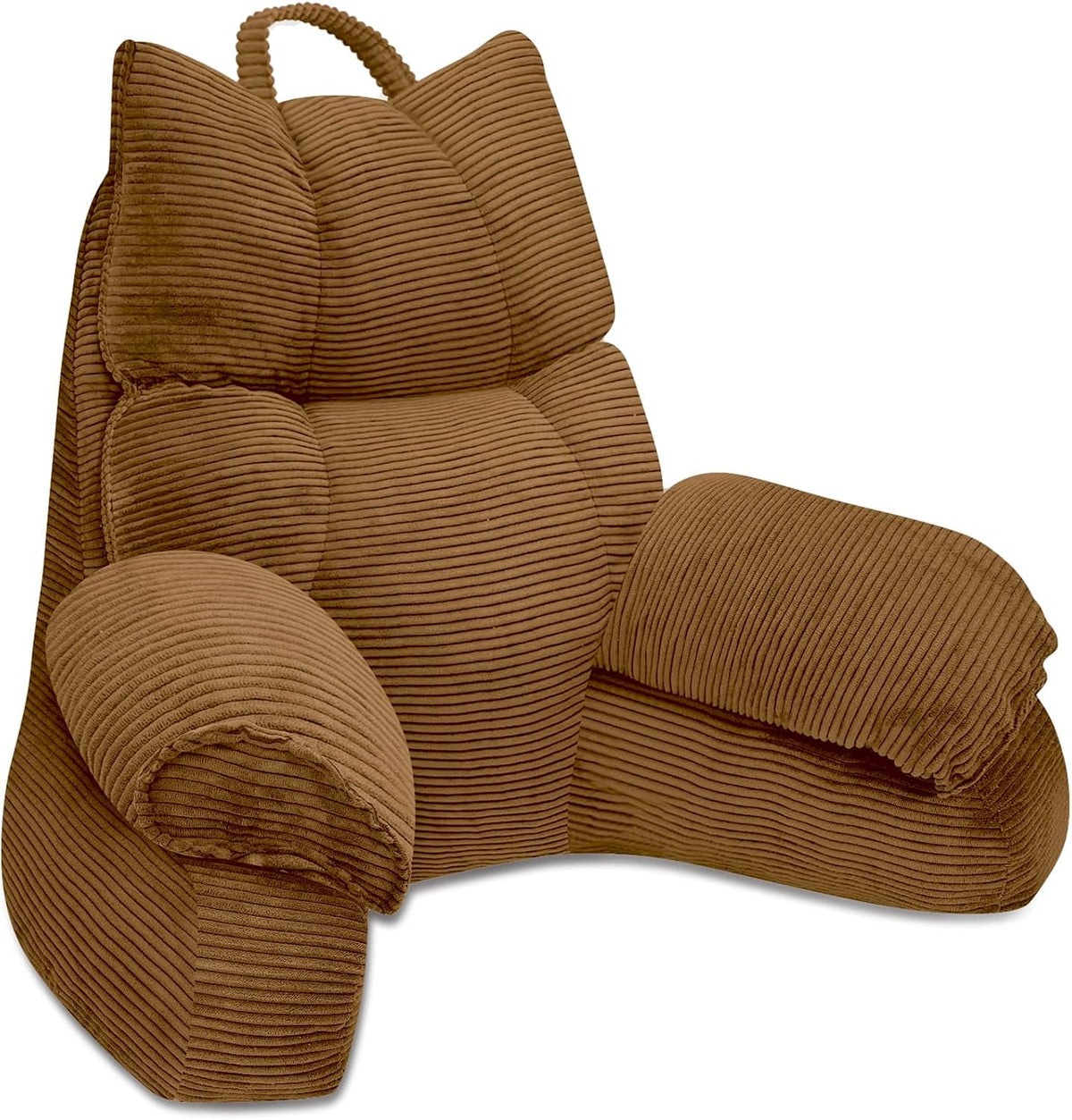 Back Support Pillow with Armrests Memory Foam Reading Pillow Bed Pillow Lounge Wedge for Reading Gaming Relaxing | Sansoti