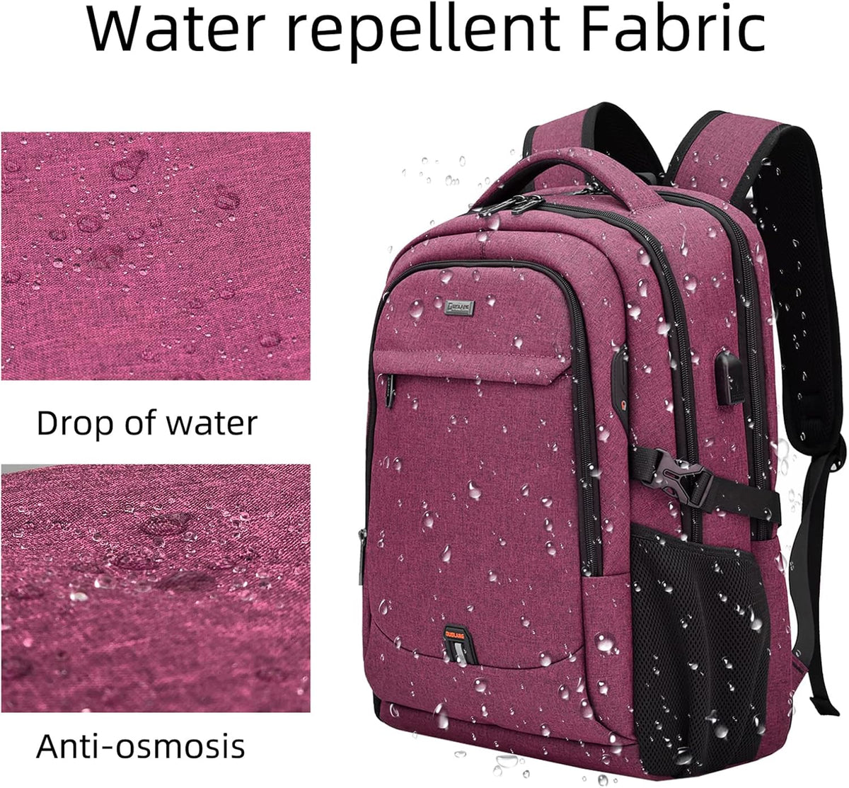 Waterproof Laptop Backpack with USB Charging Port and Organized Compartments for Daily Work and Travel 33-43cm | Sansoti