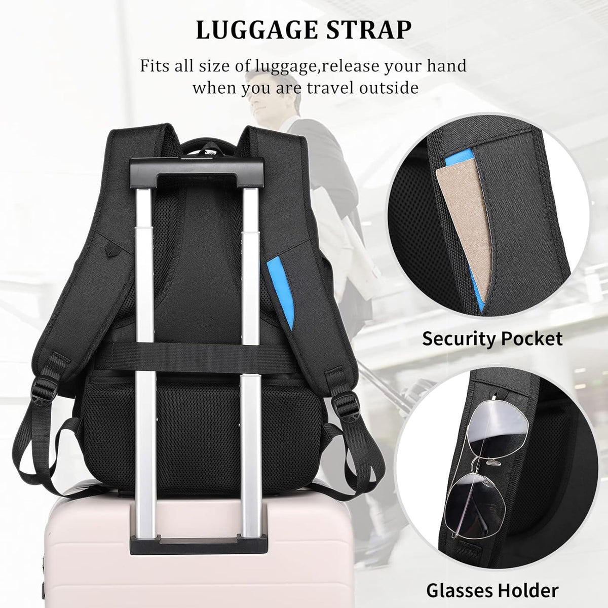 Waterproof Laptop Backpack with USB Charging Port and Organized Compartments for Daily Work and Travel 33-43cm | Sansoti