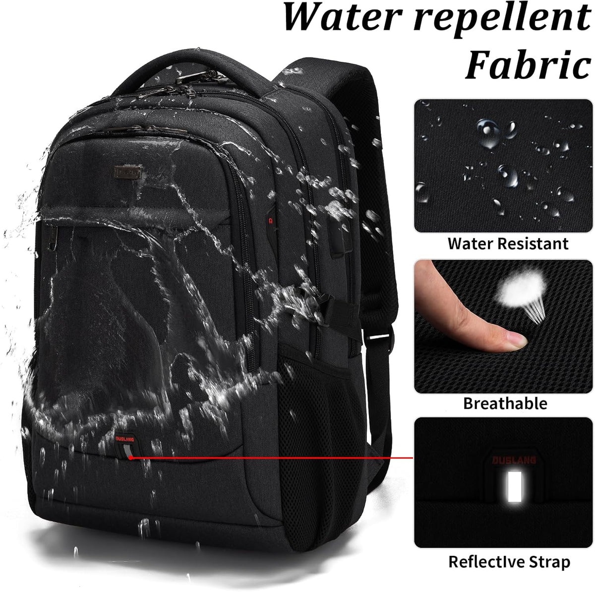 Waterproof Laptop Backpack with USB Charging Port and Organized Compartments for Daily Work and Travel 33-43cm | Sansoti