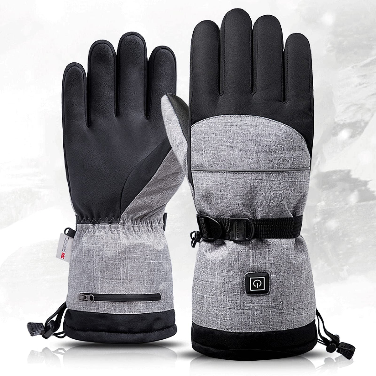 Beheizbare Handschuhe mit Touchscreen-Funktion, 3 Wärmestufen, wasserdicht, für Wintersport, Skifahren und Snowboarden | Sansoti