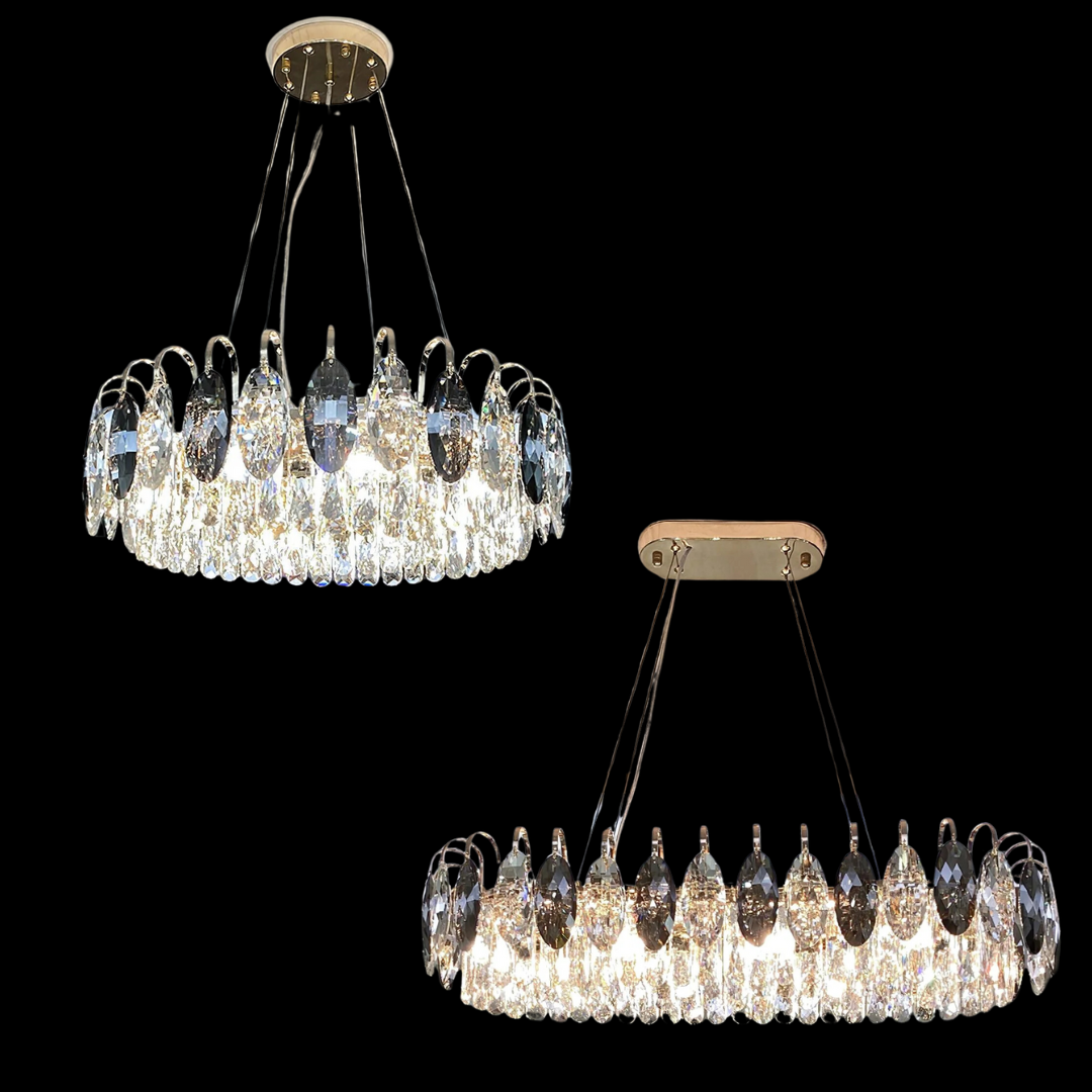 Ensemble moderne de lustres en cristal pour salon et salle à manger | Sansoti