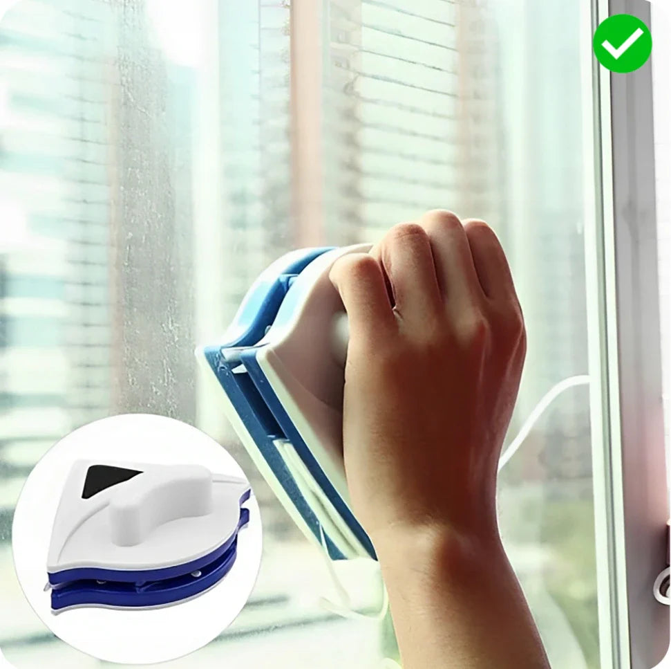 Magnetic Double-Sided Window Cleaner for High Windows & Hard-to-Reach Places | Safe & Efficient | Sansoti