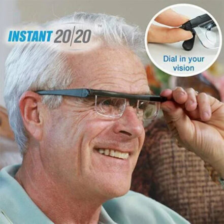 Adjustable Reading Glasses Near and Far Rotary Knob Self-Adjustable Focus No Prescription Polycarbonate Lenses | Sansoti