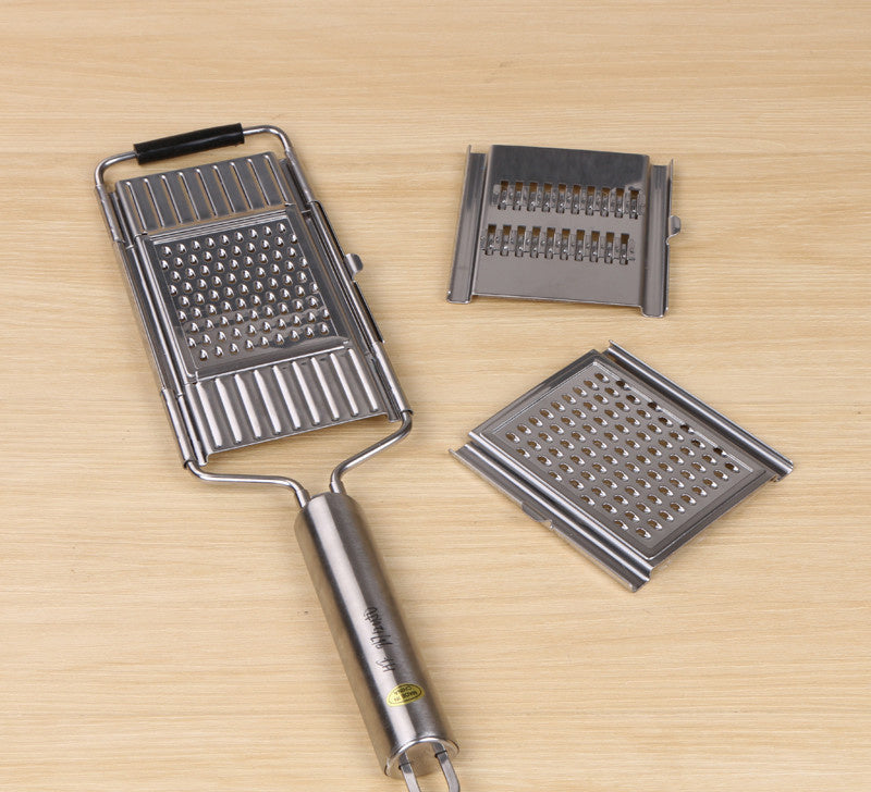 Edelstahl Reibe – Multifunktionale Küchenreibe mit ergonomischem Griff für Gemüse & Käse | Sansoti