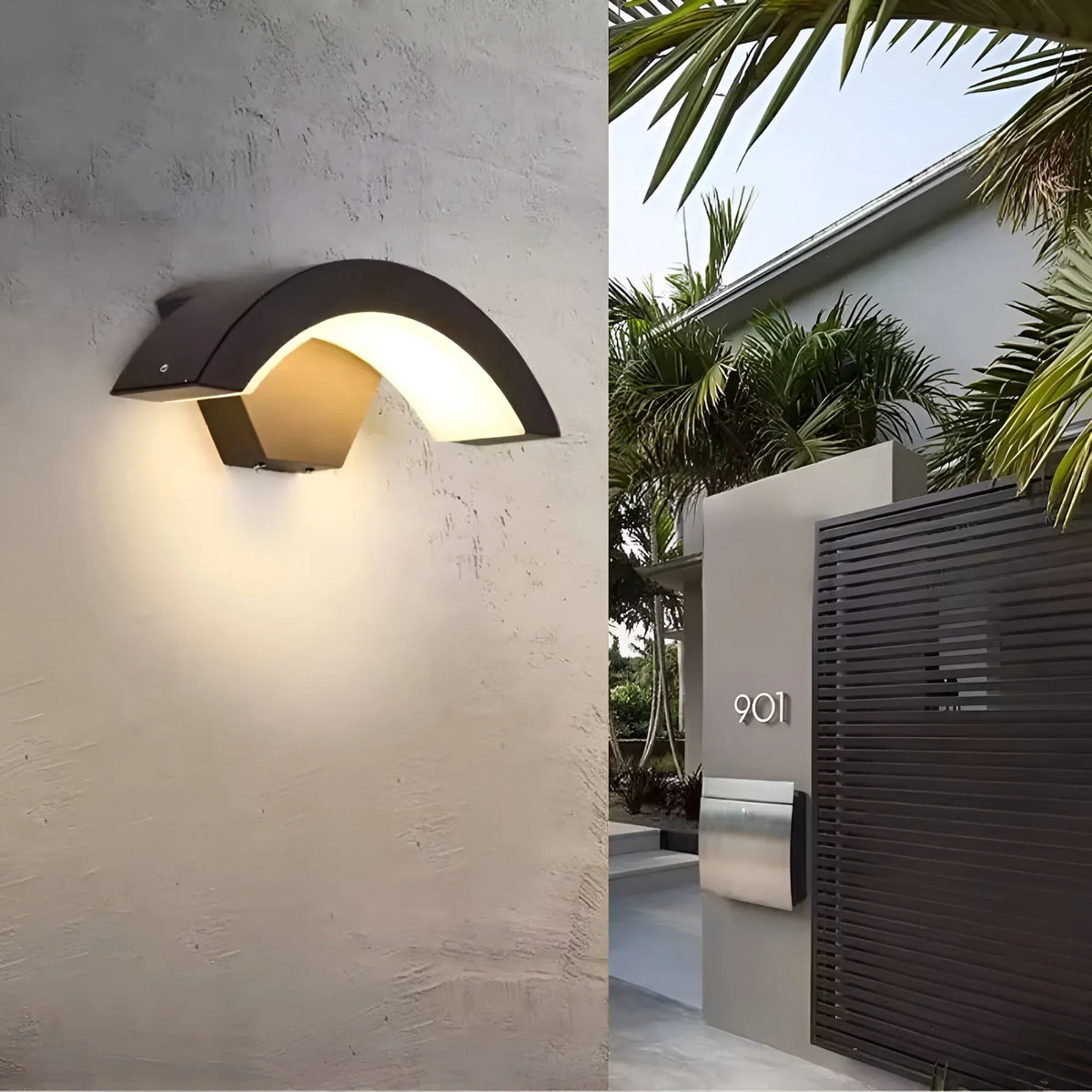 Buitenwandlamp met Bewegingssensor – Weerbestendige Verlichting voor Tuin, Oprit en Entree | Sansoti