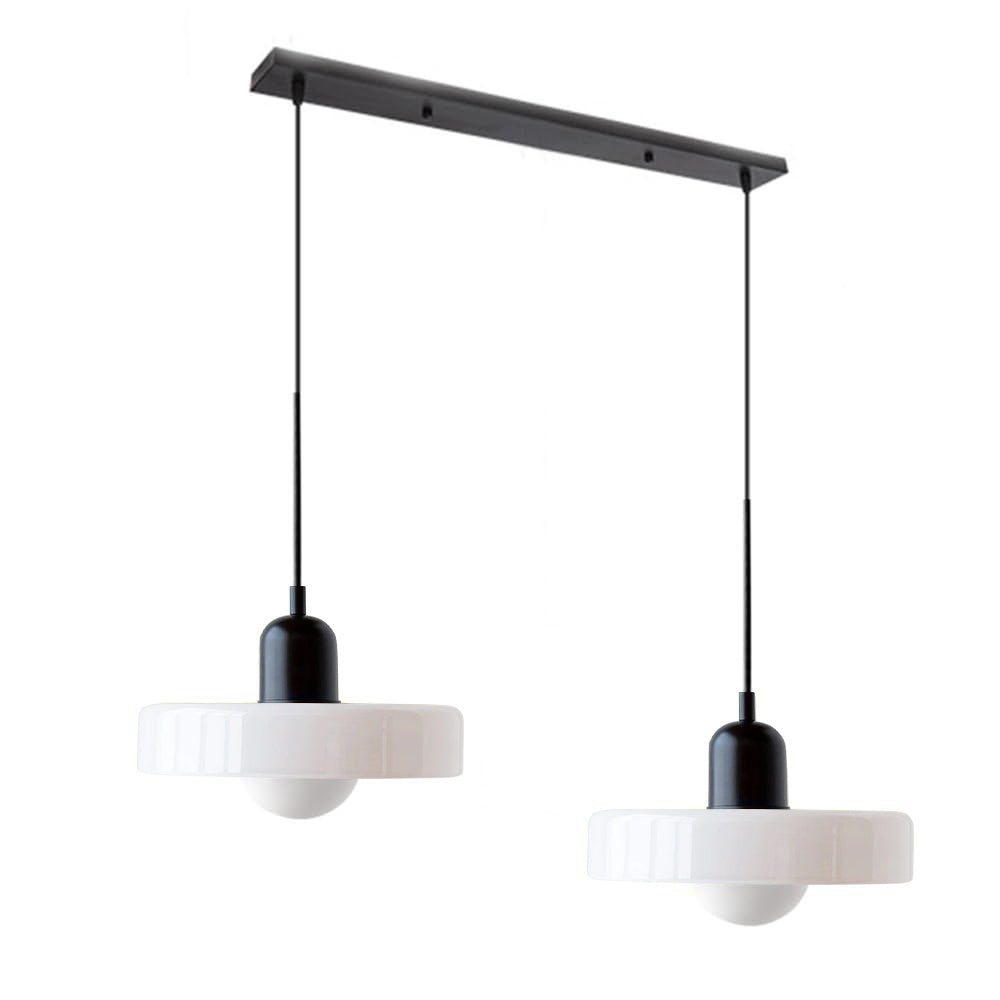 Luccon double pendant lamp glass G9 35 cm modern dining room living room design lighting | Sansoti