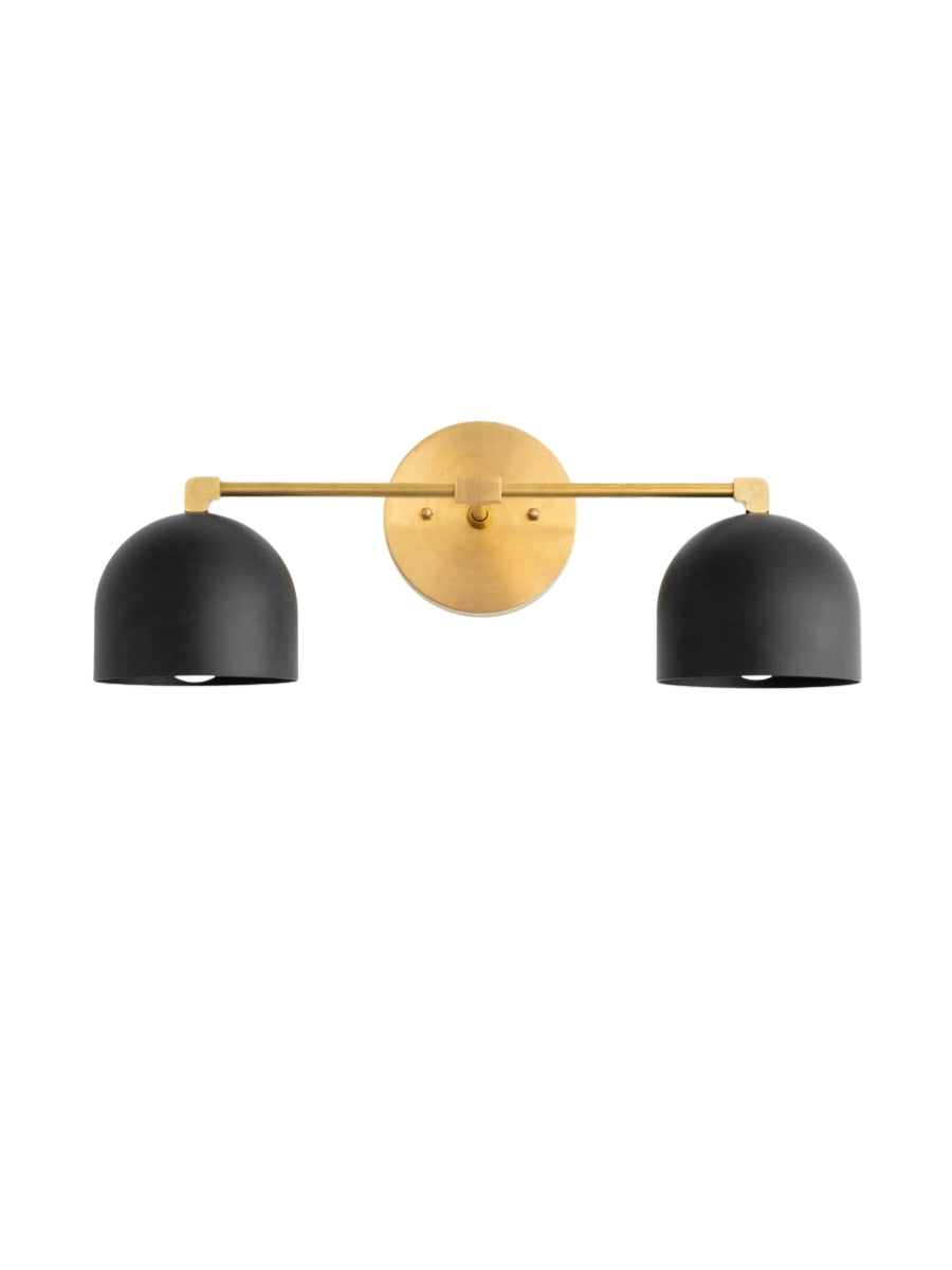 Applique murale avec abat-jour en forme de dôme design rétro mid-century pour salle de bain et couloir | Sansoti