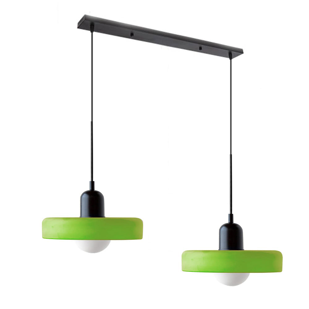 Luccon double pendant lamp glass G9 35 cm modern dining room living room design lighting | Sansoti