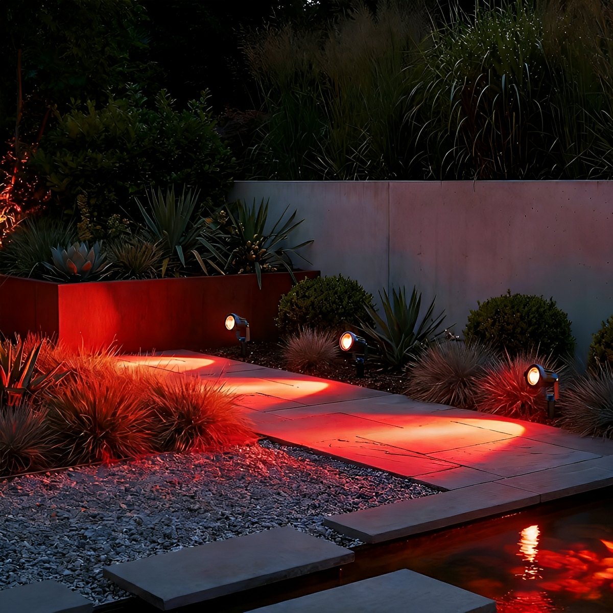 Gartenspot Solarenergie LED 3W Schwarz IP65 Garten Rasen Erdspieß Einfahrt Baumbeleuchtung Außenstrahler Solar | Sansoti