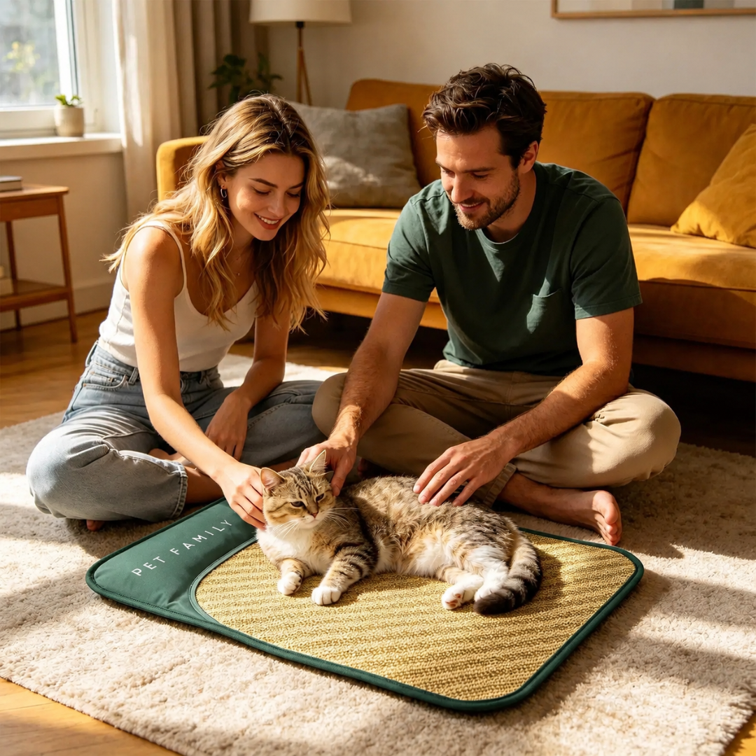Breathable Pet Cooling Mat with Integrated Pillow for Dogs and Cats Summer Cooling Comfort | Sansoti