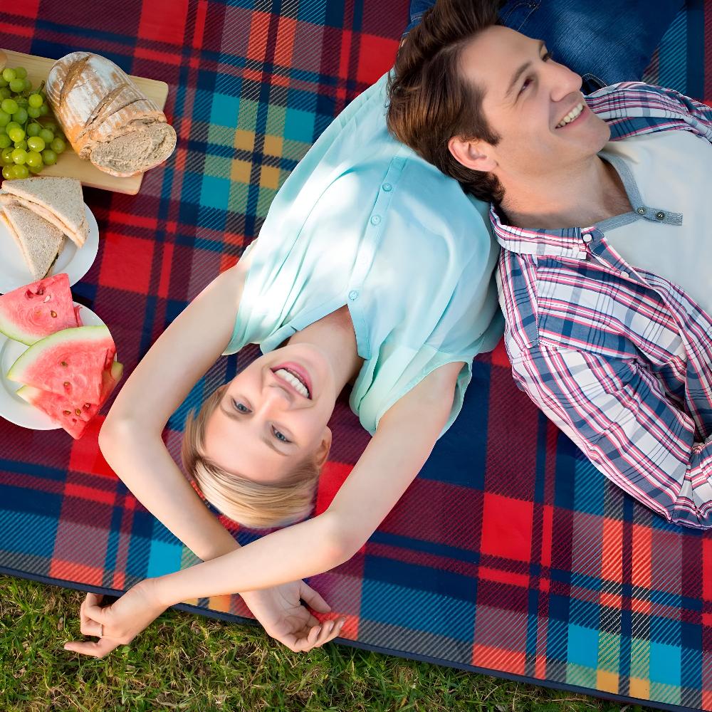 Waterproof Foldable Picnic Blanket for Outdoors – Soft Top PEVA Bottom – Compact Portable Beach Blanket for Picnic Camping Park | Sansoti