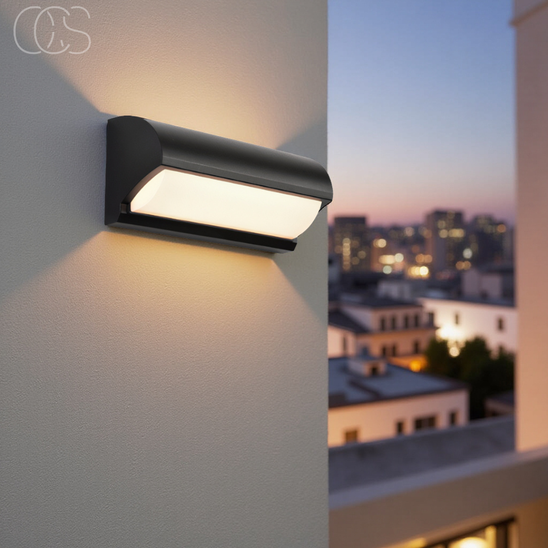 Buiten Wandlamp LED Zwart IP65 Waterdicht 3000K Warm Wit Tuin Balkon Gevel Modern | Sansoti