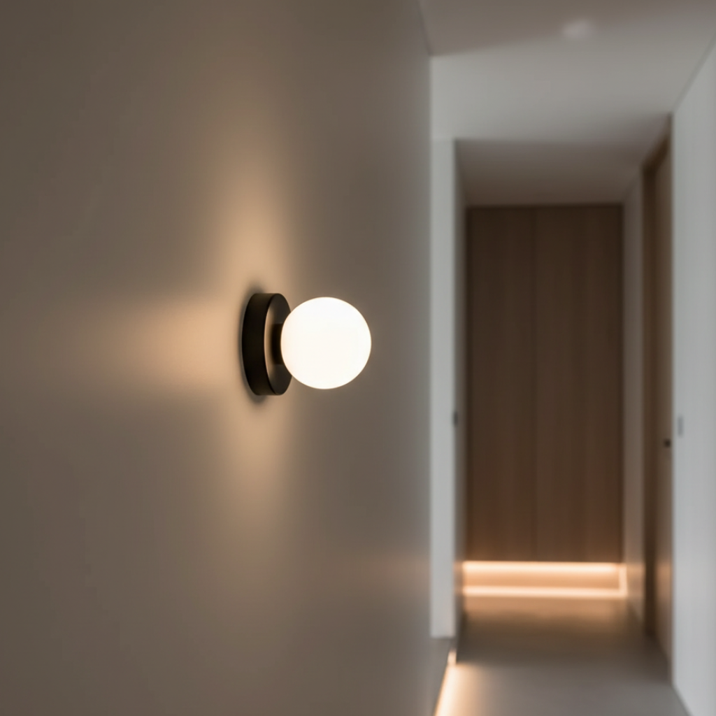 Glass Globe Wall and Ceiling Light with Colored Disc 12×10cm G9 LED 3000K Warm White 110-240V Hardwired | Sansoti