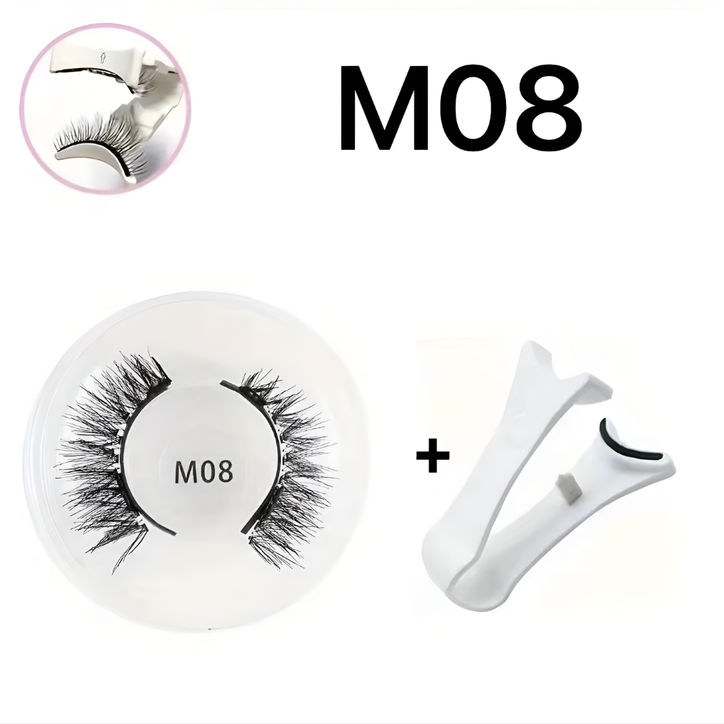 Set de faux cils magnétiques avec pince à épiler, réutilisables, application sans colle, aspect naturel | Sansoti