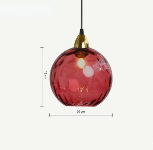 Glas-Kugelhängeleuchte E27 mit warmem Licht für Wohnzimmer Esszimmer Schlafzimmer stimmungsvolle Beleuchtung Design | Sansoti