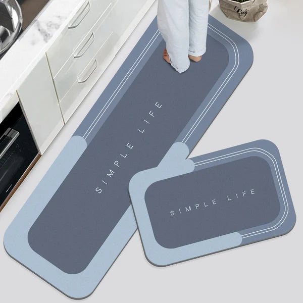 Antislip Badmat met Waterabsorptie Polyester 40x60 50x80 cm Meerdere Kleuren Douche Badkamer Keuken WC | Sansoti