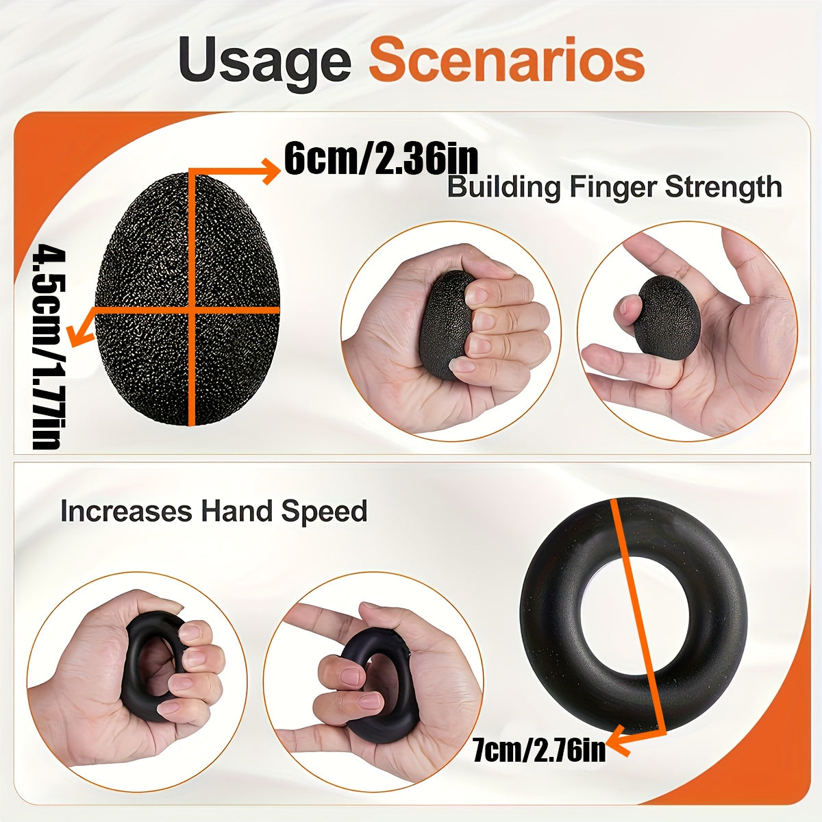 Handtrainer Set 5-in-1 für starke Finger und Unterarme – Verstellbar mit Trainingsring und Knetball | Sansoti