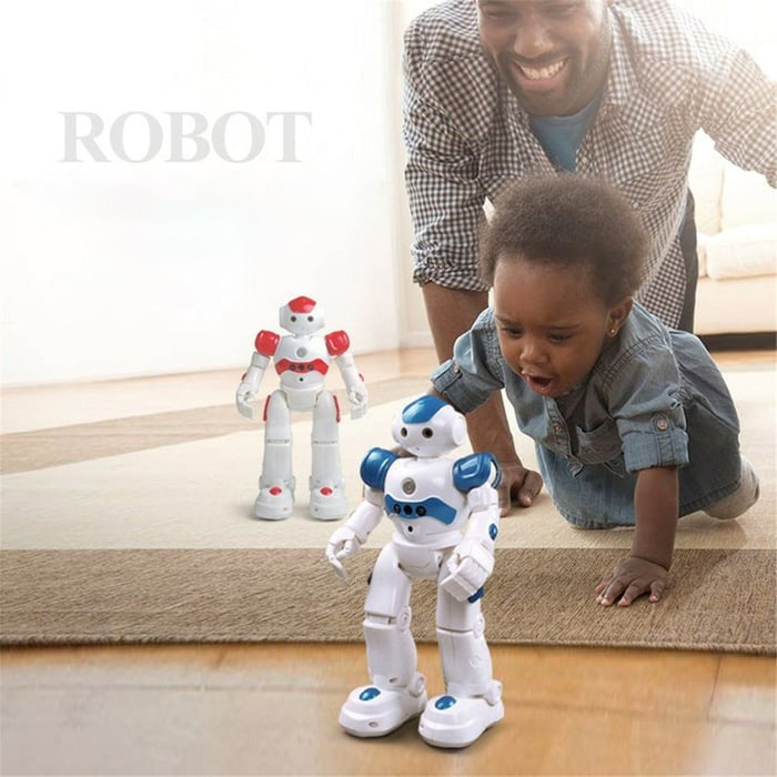 Robot éducatif interactif pour enfants avec commande gestuelle, fonctions musicales et de danse, programmable | Sansoti