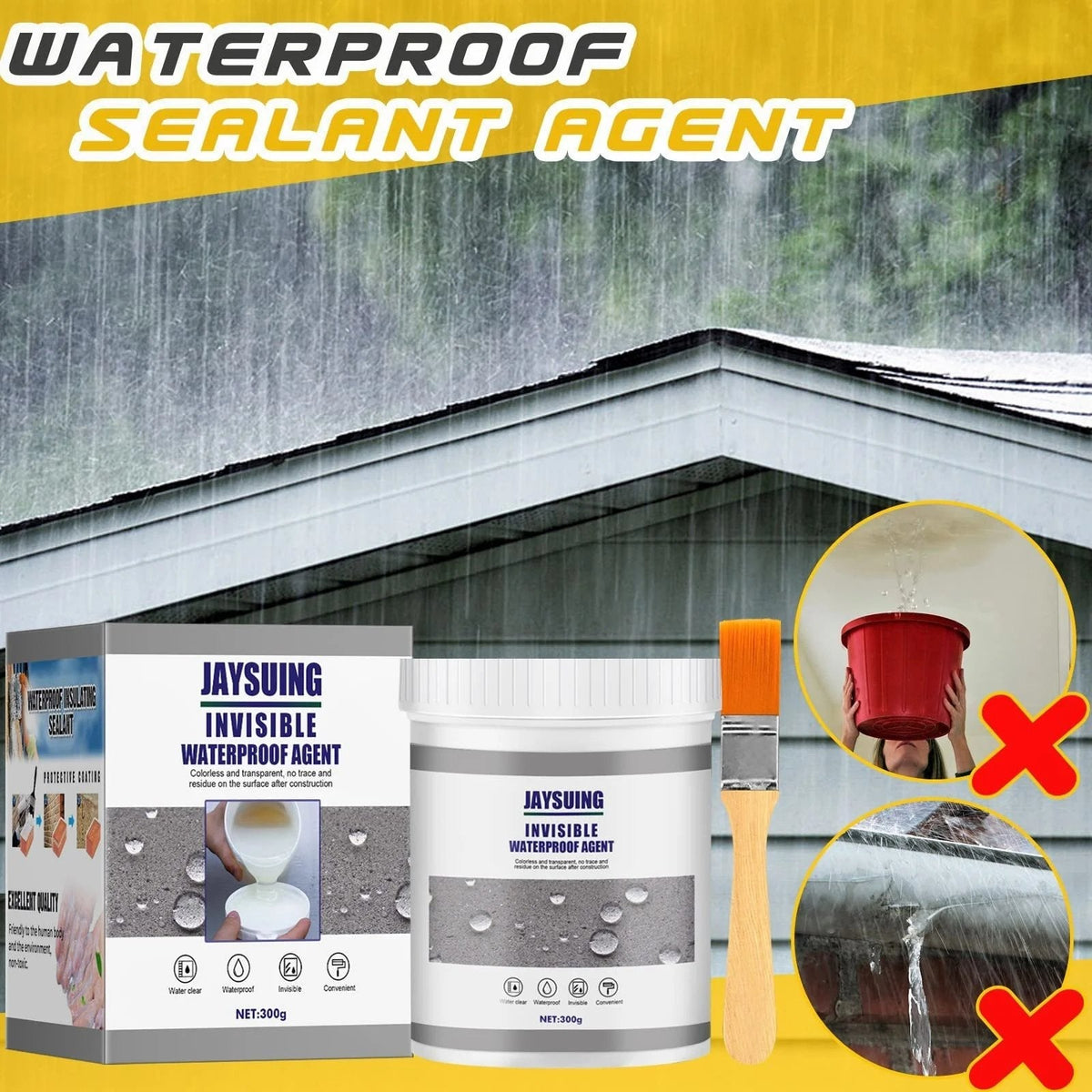 Transparant Afdichtmiddel 30g Waterdicht Repareren Scheuren Voegen Dak Bad Ramen Buizen Binnen Buiten | Sansoti
