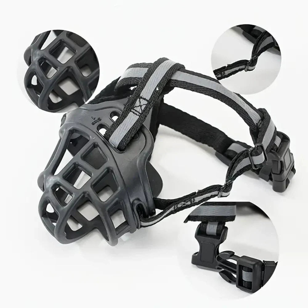 Adjustable Dog Muzzle Made of Breathable Mesh with Secure Fit for Dogs | Sansoti