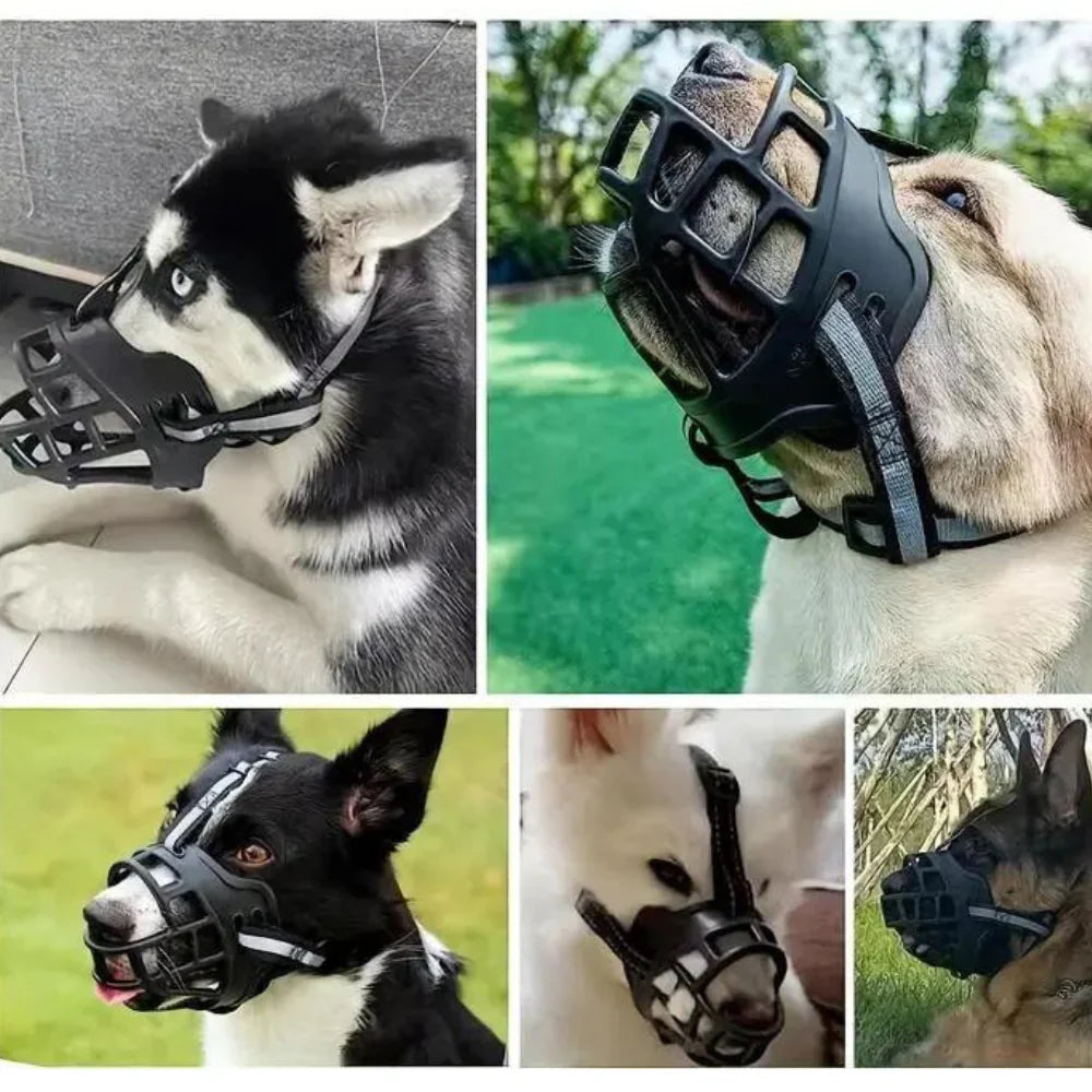 Adjustable Dog Muzzle Made of Breathable Mesh with Secure Fit for Dogs | Sansoti