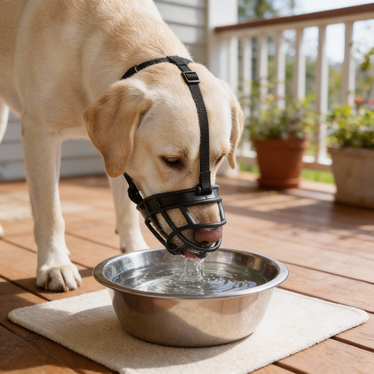 Adjustable Dog Muzzle Made of Breathable Mesh with Secure Fit for Dogs | Sansoti
