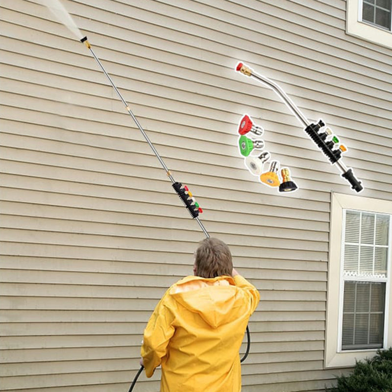 Telescopic Cleaning Rod Adjustable Extendable for Aerial Work Platform Facade Cleaning Gutter Roof Window Safe Remote Working Professional Gardening Tool | Sansoti
