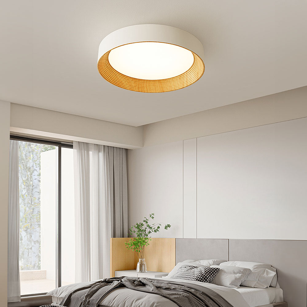 Minimalist Round Low-Profile Ceiling Lamp Bedroom Ceiling Lighting LED | Sansoti
