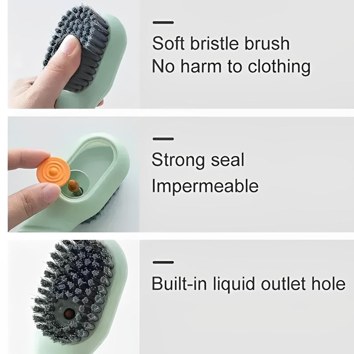 Cleaning Brush with Soap Holder 2 Pieces Multi-Purpose Household Stain Removal Kitchen Bathroom | Sansoti