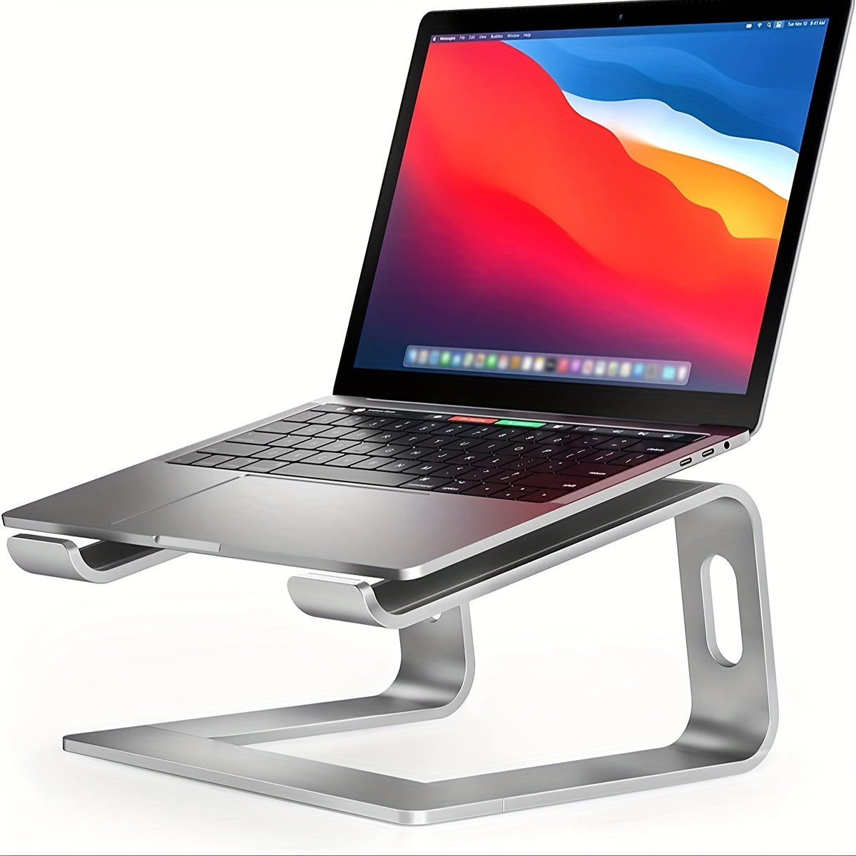 Aluminium laptopstandaard met ergonomisch ontwerp en ventilatie voor bureau en thuiswerken | Sansoti