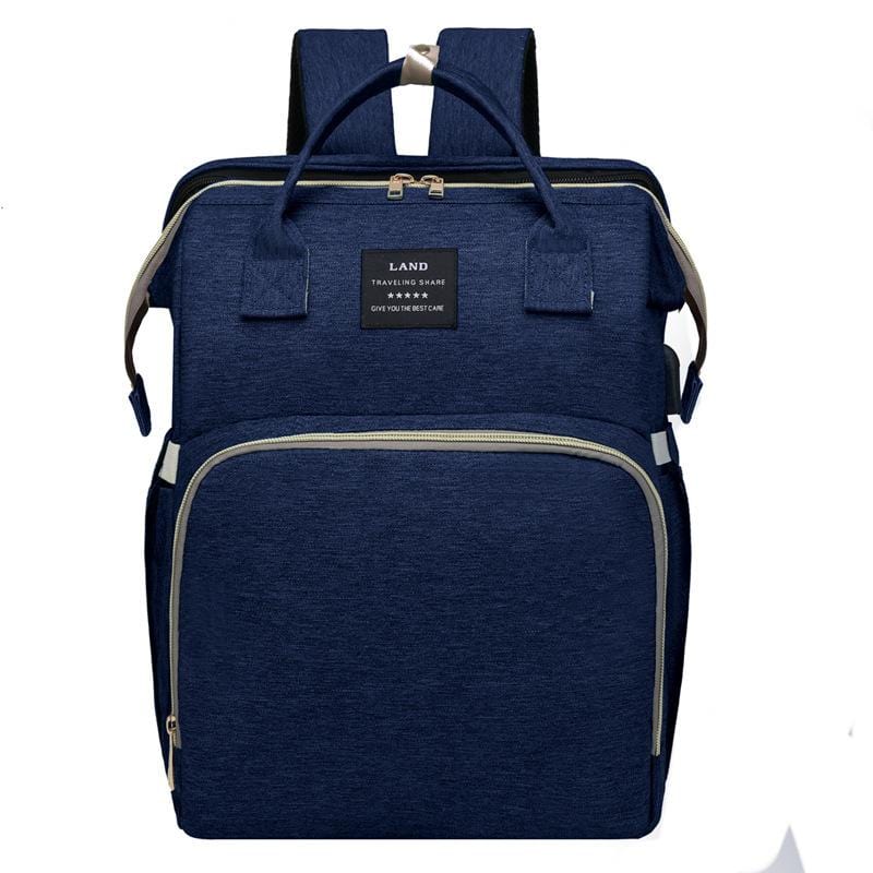 Multifunctional Diaper Bag Backpack with Portable Bassinet 31x50x24cm Waterproof for Parents, Baby Travel and Care | Sansoti