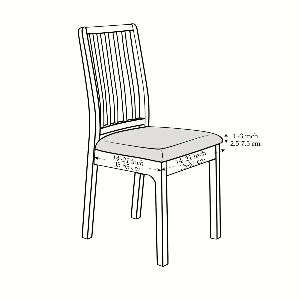 Elastic Chair Cover with Soft Stretch for Dining Chairs in Modern Colors Beige Gray Removable Washable | Sansoti