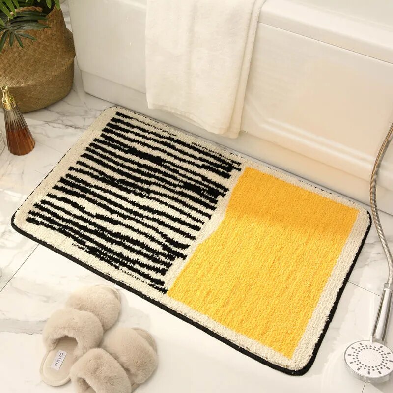 Luxury non-slip bath mat with abstract design for modern bathrooms | Sansoti