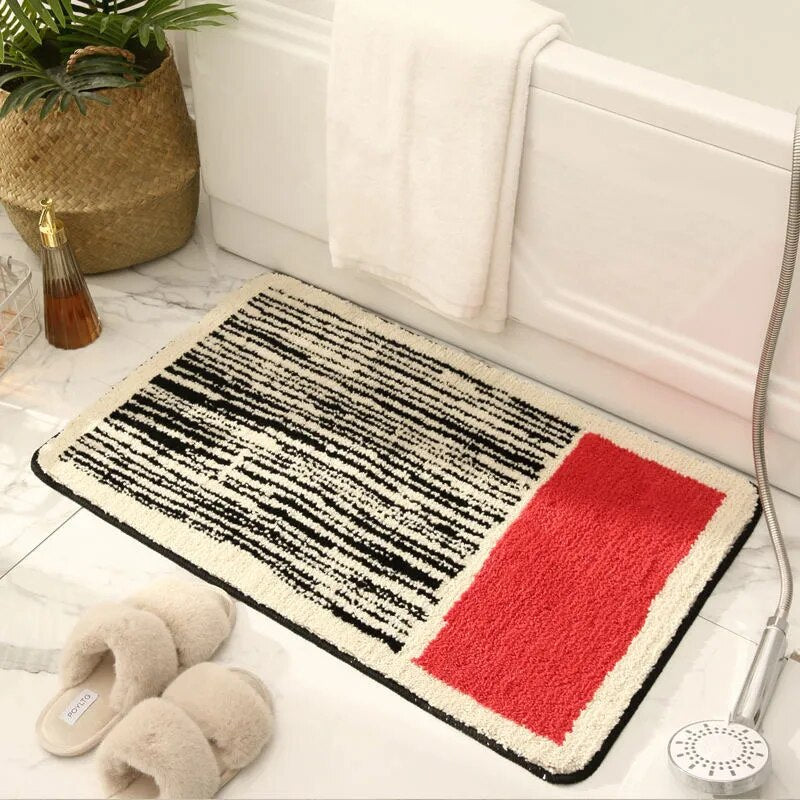 Luxury non-slip bath mat with abstract design for modern bathrooms | Sansoti