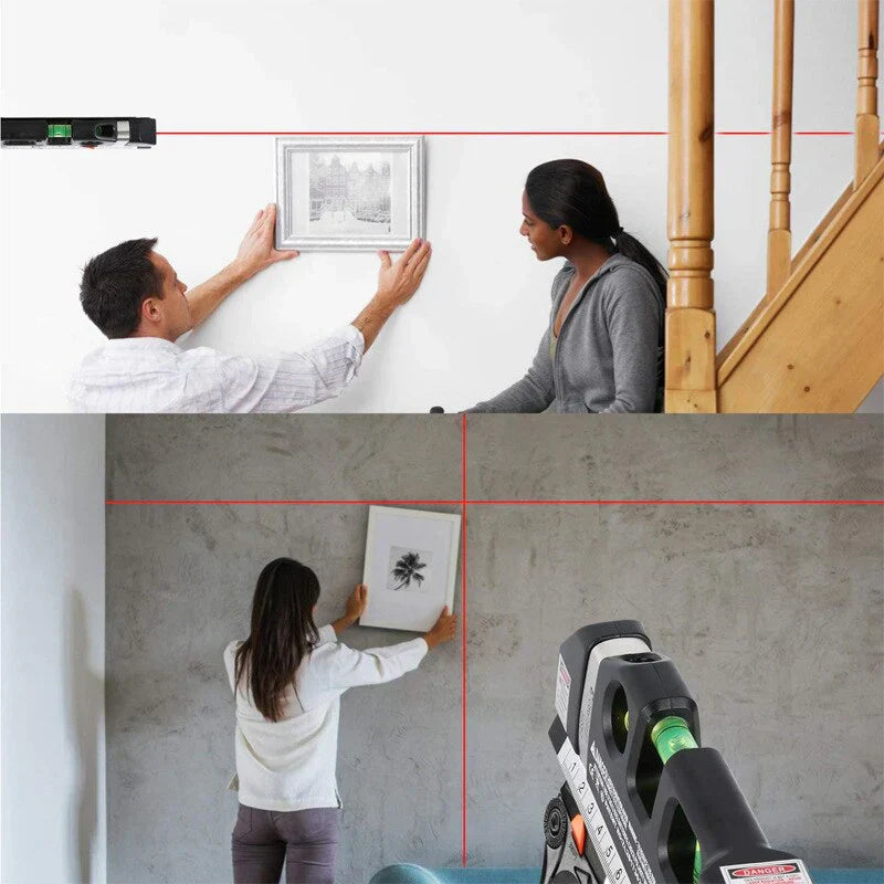 4-in-1 Multifunctional Laser Measuring Device with Tape Measure and Level – Precision Measuring Tool for DIYers and Professionals | Sansoti