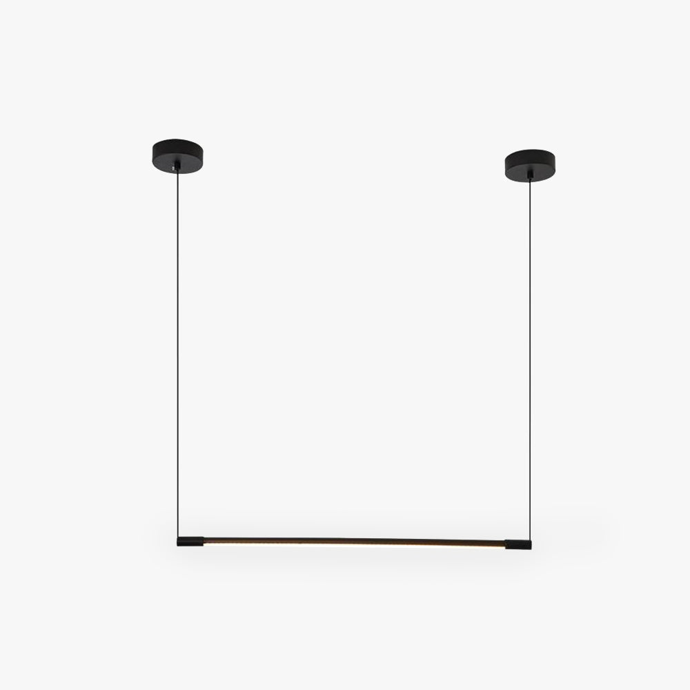 Lineare Pendelleuchte aus schwarzem Metall, dimmbare LED-Acryl-Hängeleuchte für Esstisch, Wohnzimmer und Schlafzimmer, Deckenbeleuchtung | Sansoti