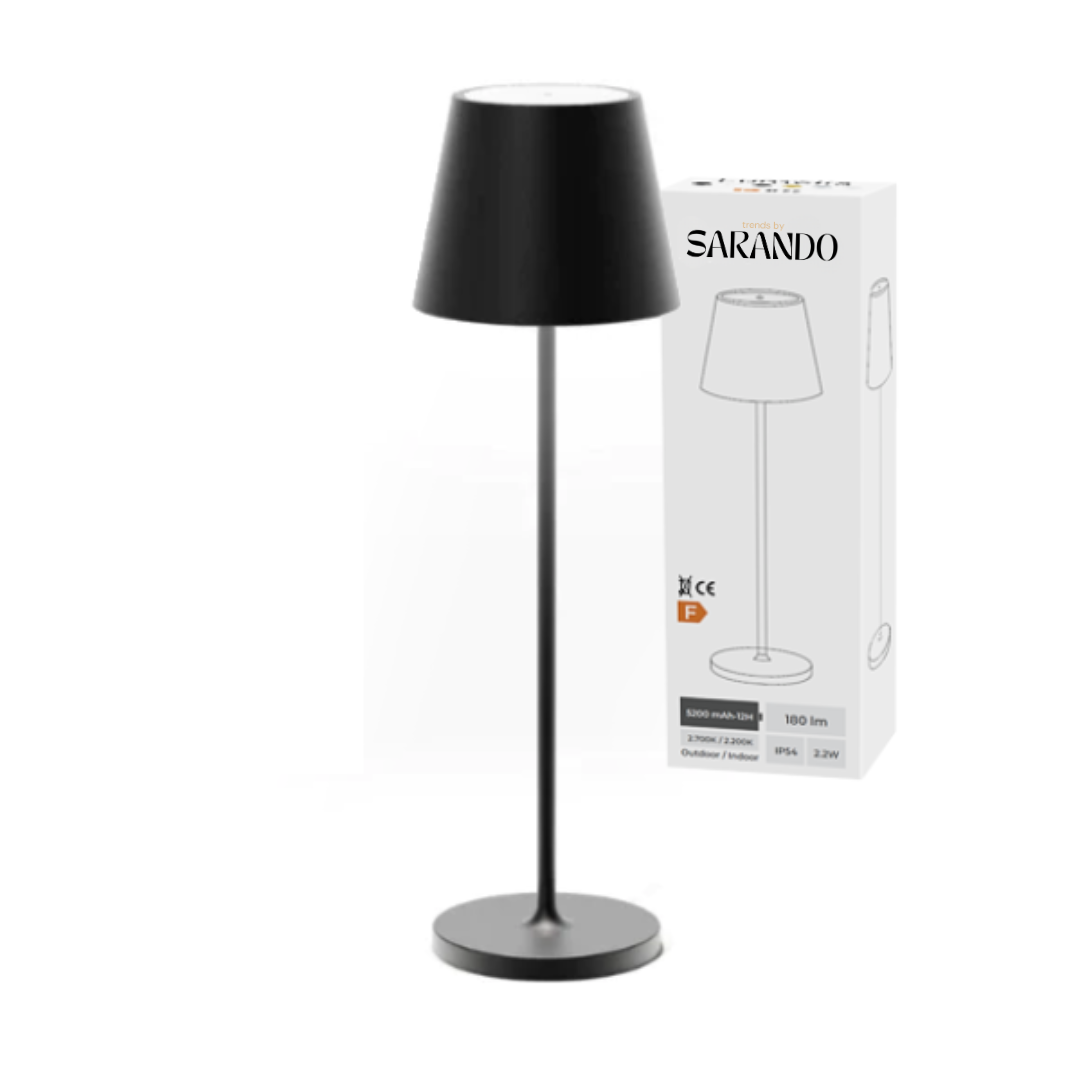 Rechargeable Table Lamp with Touch Control – Dimmable LED Light – Wireless Ambient Lighting for Indoor and Outdoor | Sansoti