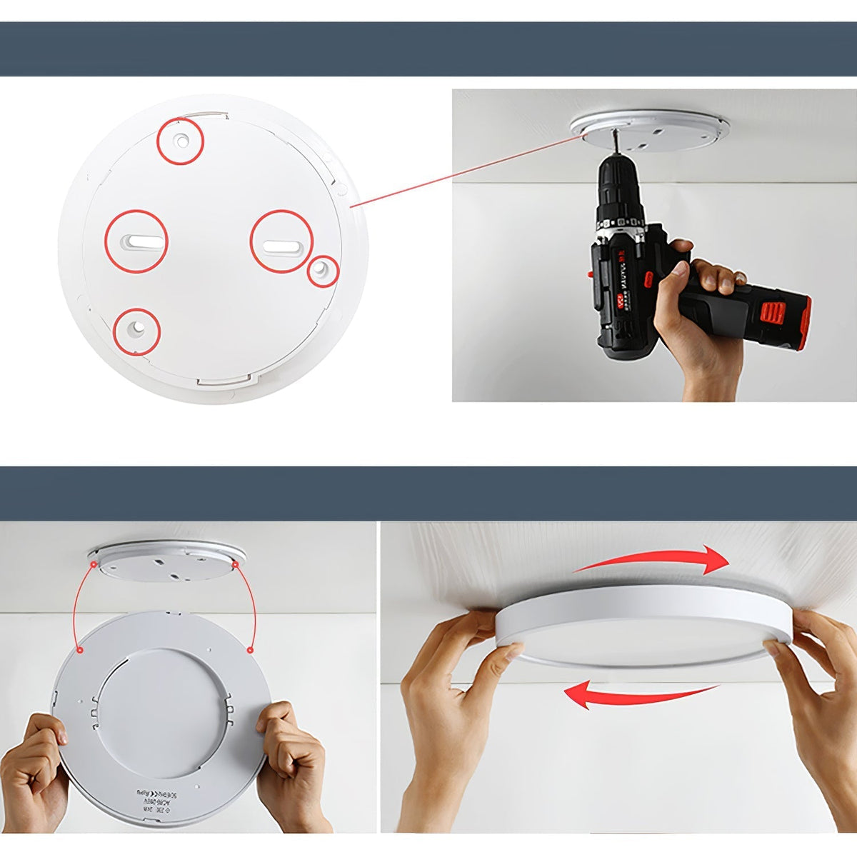 Ultradunne Ronde LED Plafondlamp Minimalistische Moderne Afwerking voor Woonkamer Slaapkamer 5 Maten | Sansoti