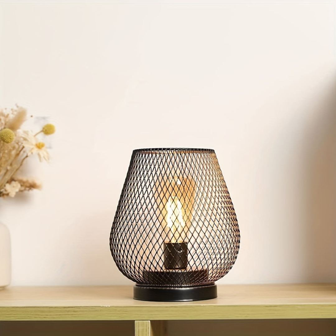 Rechargeable LED Lantern Battery Wireless Vintage Metal Black Indoor & Outdoor | Sansoti