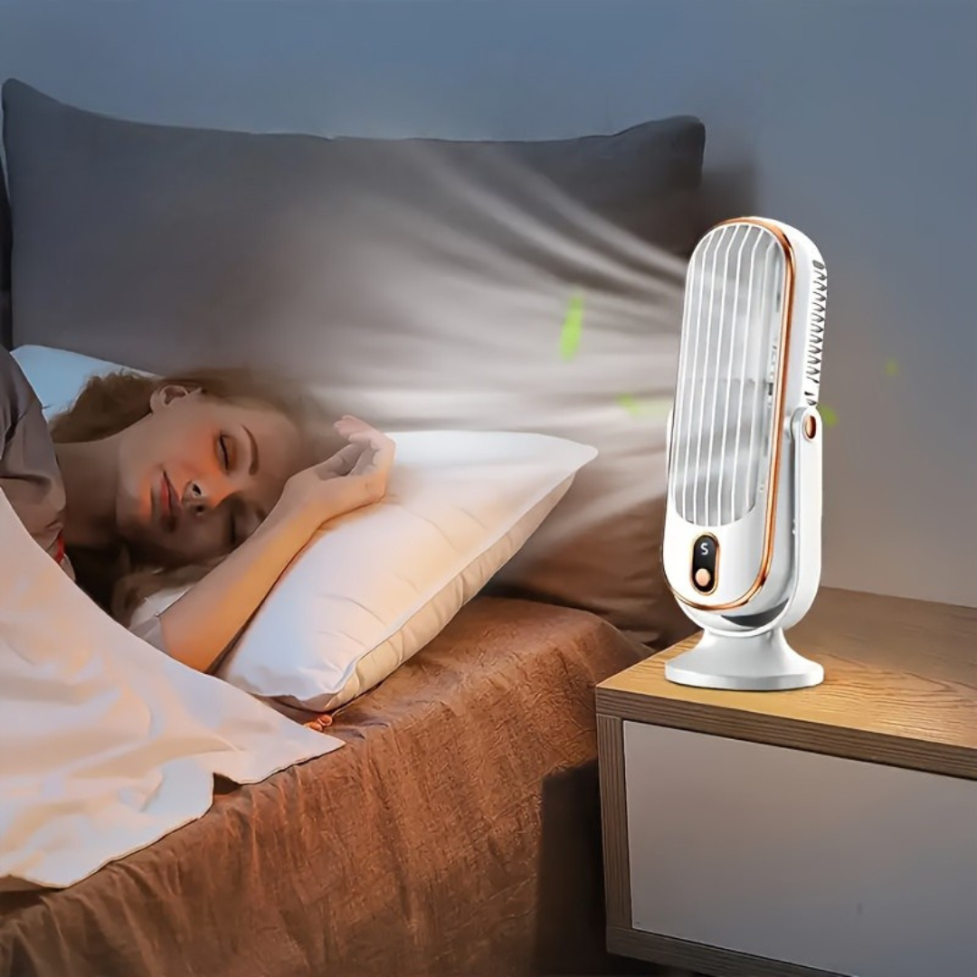 Portable Fan with 720° Rotation Rechargeable – Quiet USB Table Fan for Desk Home Office | Sansoti