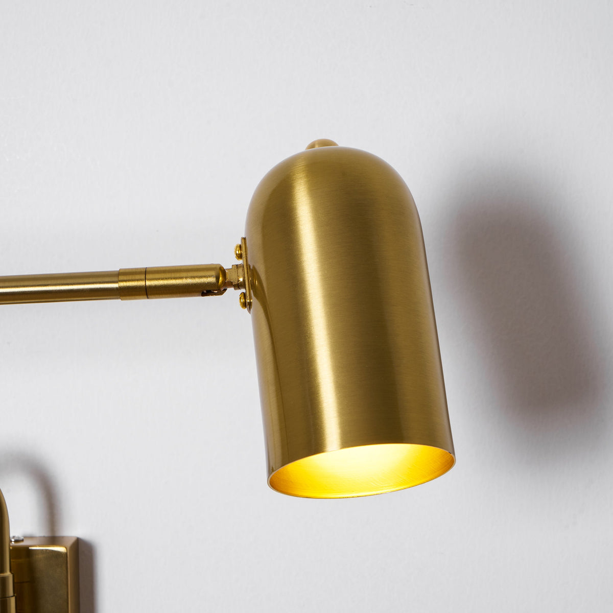 Adjustable Wall Lamp with Plug | Swiveling Arm and Adjustable Shade | Perfect for the Bedroom and Reading Nook | Sansoti