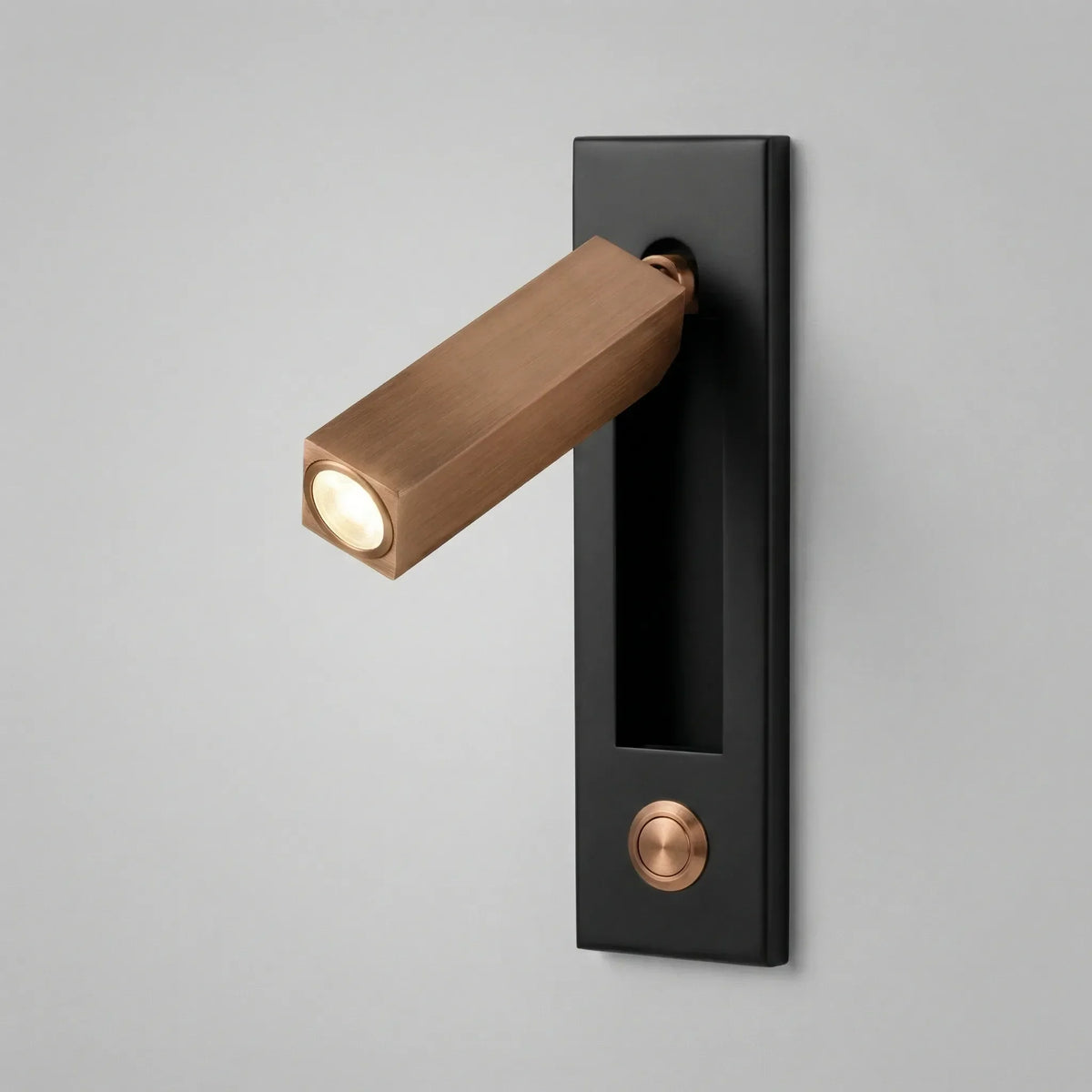 Wall Lamp LED Reading Lamp Adjustable 3 Light Colors IP20 Matte Black Copper Bedroom Bed Lamp Wall Spot Rotatable Arm Recessed | Sansoti