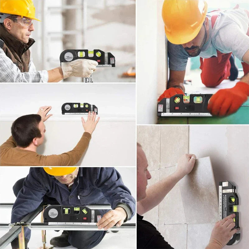 4-in-1 Multifunctional Laser Measuring Device with Tape Measure and Level – Precision Measuring Tool for DIYers and Professionals | Sansoti