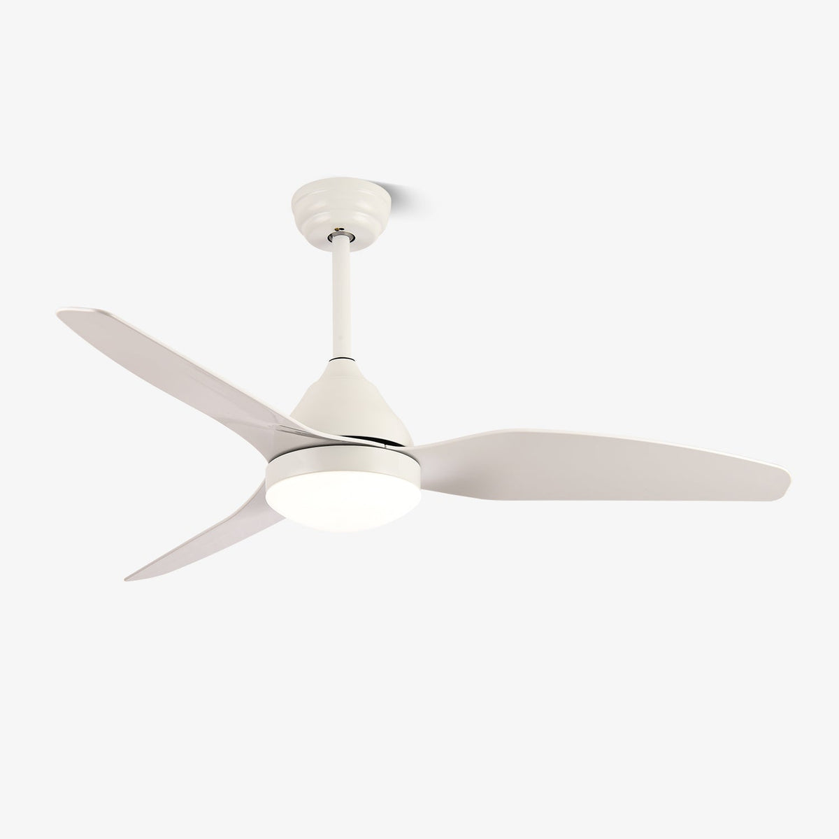 Modern Ceiling Fan Fia with Lighting 3 Speeds Remote Control ø106 cm Black White Wood Color | Sansoti