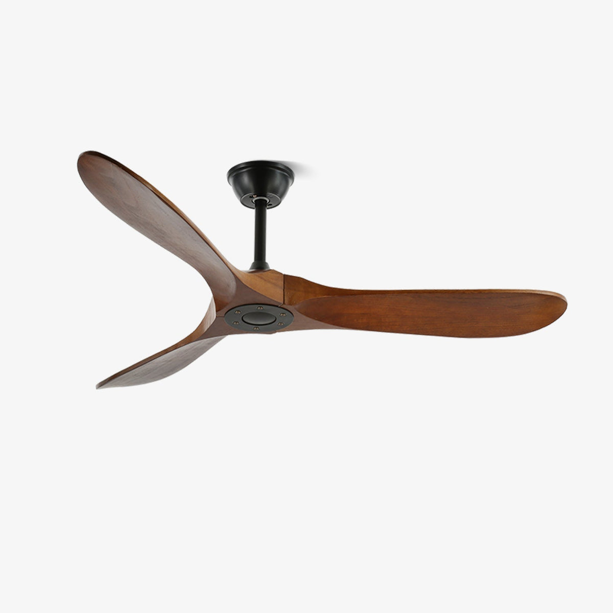 Wooden Walnut Ceiling Fan, Quiet Ceiling-Mounted Fan, 6 Speeds, Large Bedroom, Living Room | Sansoti