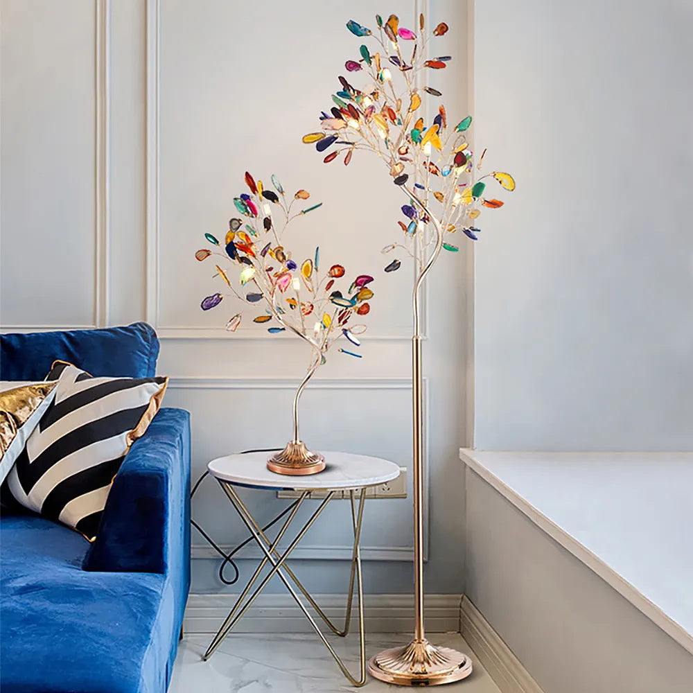 Lustre en agate – Suspension en pierre naturelle avec cadre en or rose pour grands espaces – Ø 65 cm & Ø 85 cm | Sansoti