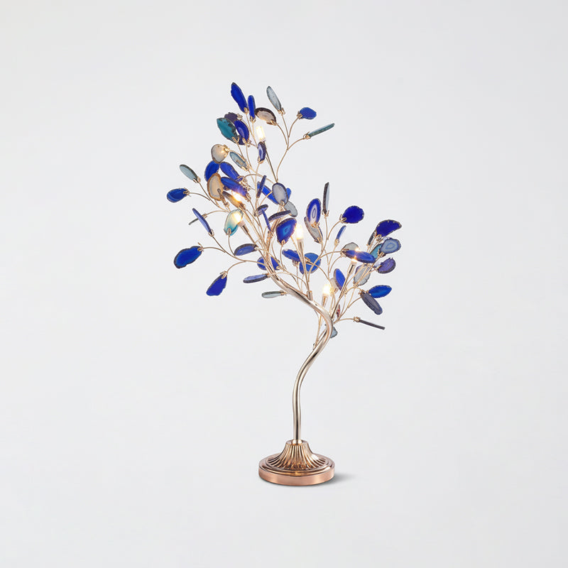 Lustre en agate – Suspension en pierre naturelle avec cadre en or rose pour grands espaces – Ø 65 cm & Ø 85 cm | Sansoti