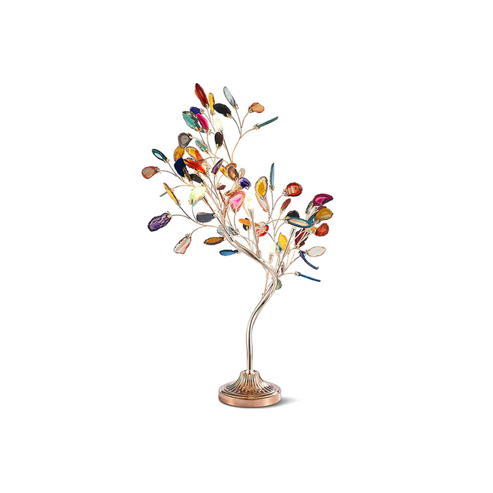 Lustre en agate – Suspension en pierre naturelle avec cadre en or rose pour grands espaces – Ø 65 cm & Ø 85 cm | Sansoti